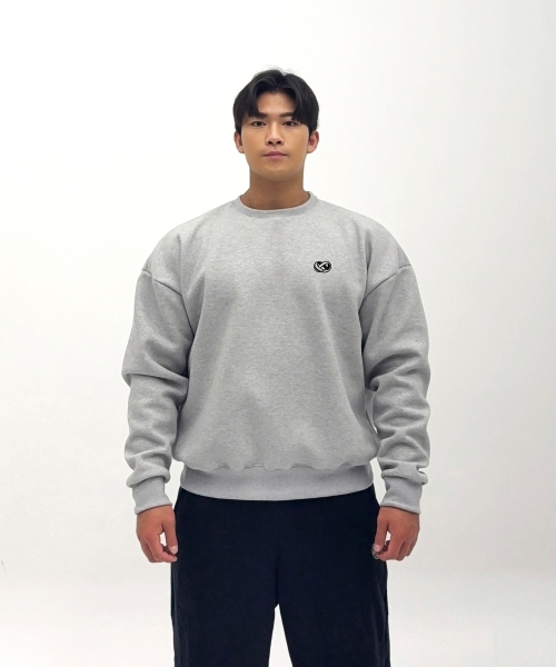 실리콘 헤비고중량이중지 맨투맨