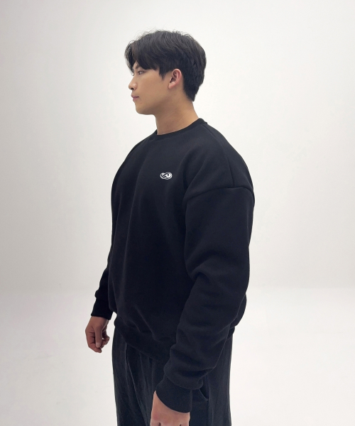 실리콘 헤비고중량이중지 맨투맨