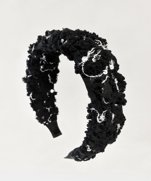 Romantic Boucle Lace Hair Band Silver