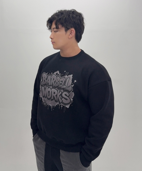 그래피티 헤비고중량이중지 맨투맨
