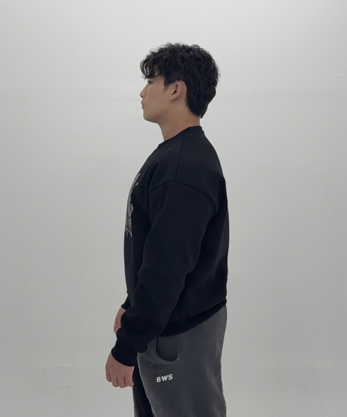 그래피티 헤비고중량이중지 맨투맨