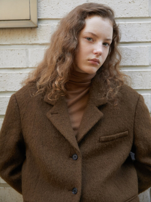 Three-Button Hairy Single Jacket MU2599JK901M_BROWN