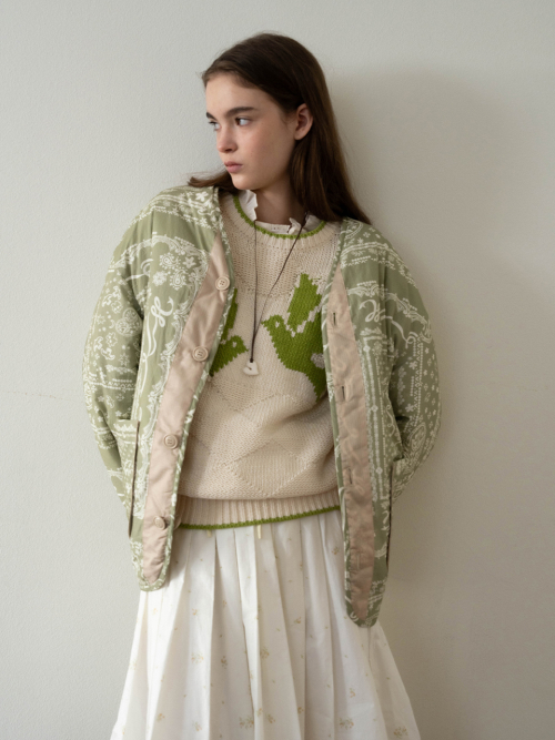 Reversible Paisley pattern Quilted Jacket MU2611PD501V