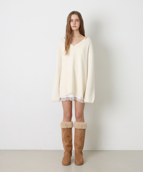 Deep Line Wool Knit - 아이