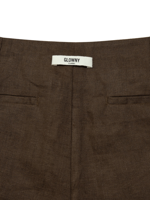 G LINEN SLACKS (BROWN)