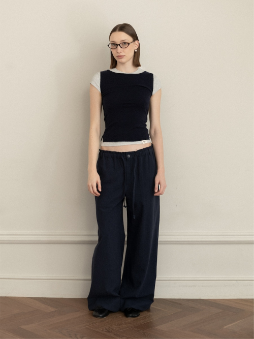 G LIGHT STRING PANTS (NAVY)
