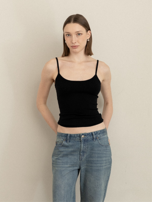 G CLASSIC KNIT CAMISOLE (BLACK)