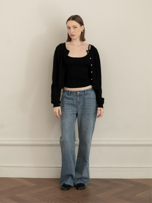 G CLASSIC KNIT CAMISOLE (BLACK)