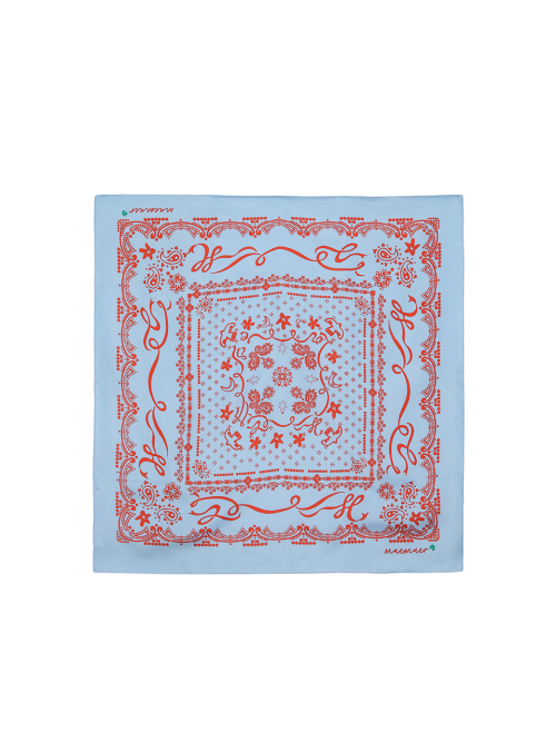 Bird Start Paisley Bandana Silk Scarf MU2611SC501V_2color