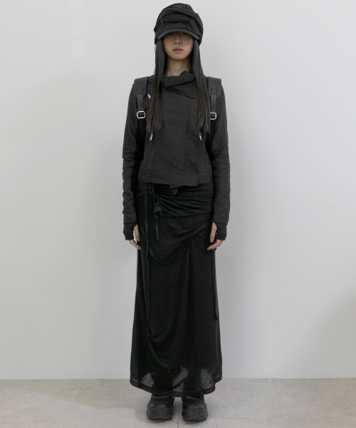 Draped Backpack (FL-741_Black)