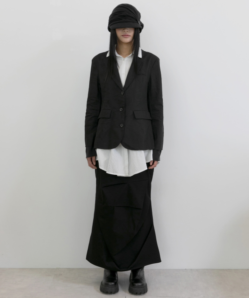 3-Layered Blazer Jacket (FL-050_Black)