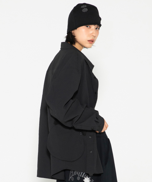 XTS040 유틸리티 깅엄 체크 셔츠 (BLACK)