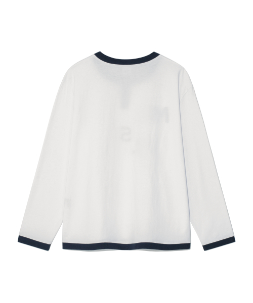 TCM msr henley neck long sleeve (white)