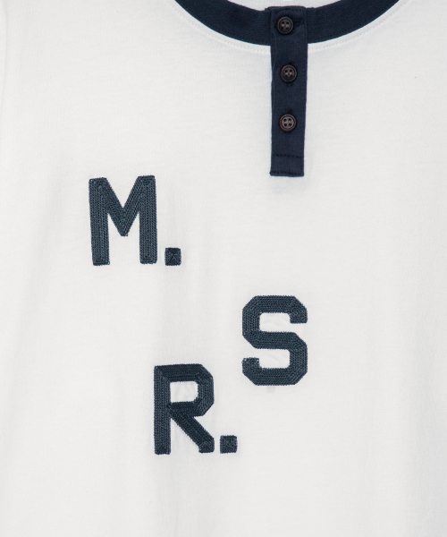 TCM msr henley neck long sleeve (white)