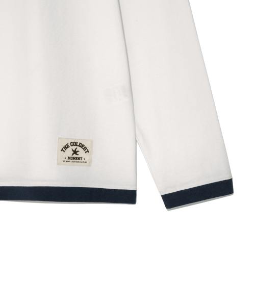 TCM msr henley neck long sleeve (white)