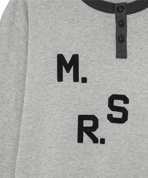 TCM msr henley neck long sleeve (grey)