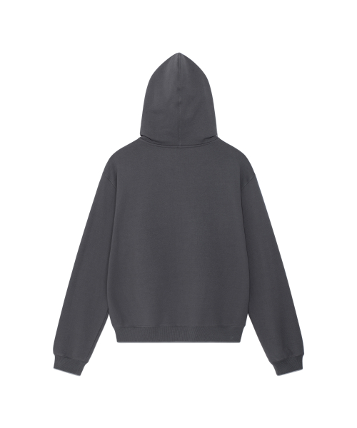 TCM 3 stitch hooded zip-up (dark grey)