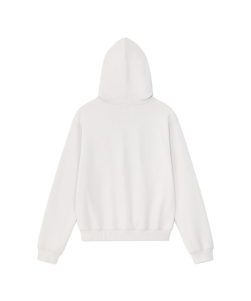 TCM 3 stitch hooded zip-up (grey beige)