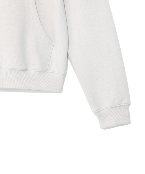 TCM 3 stitch hooded zip-up (grey beige)