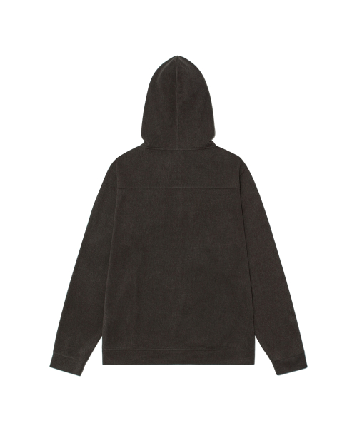 TCM texture flow hooded zip-up (brown)