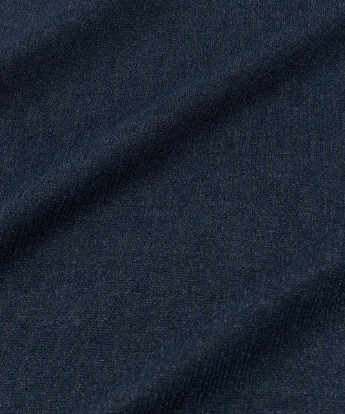 TCM texture flow hooded zip-up (navy)