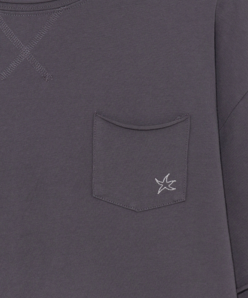 TCM raw cut layered long sleeve (dark purple)