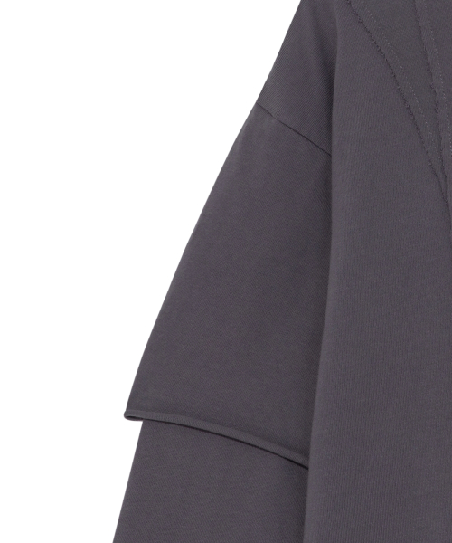 TCM raw cut layered long sleeve (dark purple)