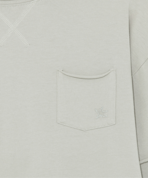 TCM raw cut layered long sleeve (light grey)