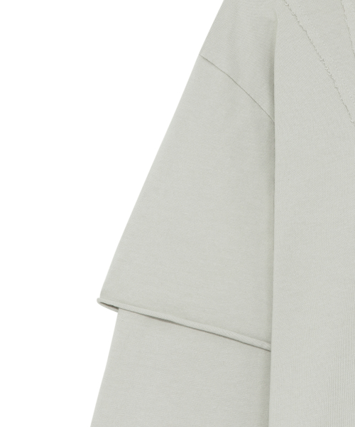 TCM raw cut layered long sleeve (light grey)
