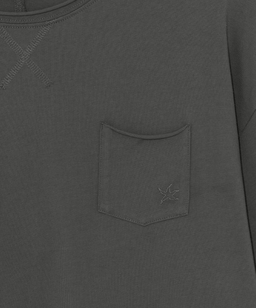 TCM raw cut layered long sleeve (charcoal)
