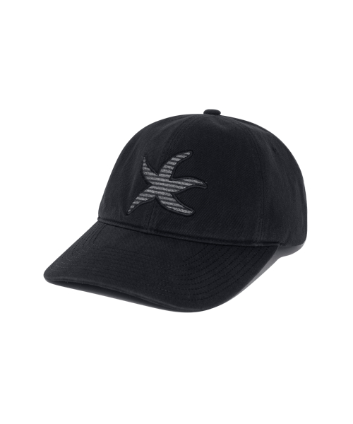 TCM stripe logo patch cap (black)