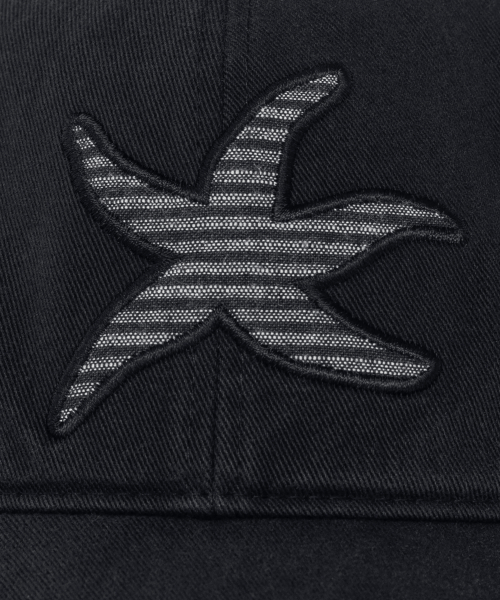 TCM stripe logo patch cap (black)