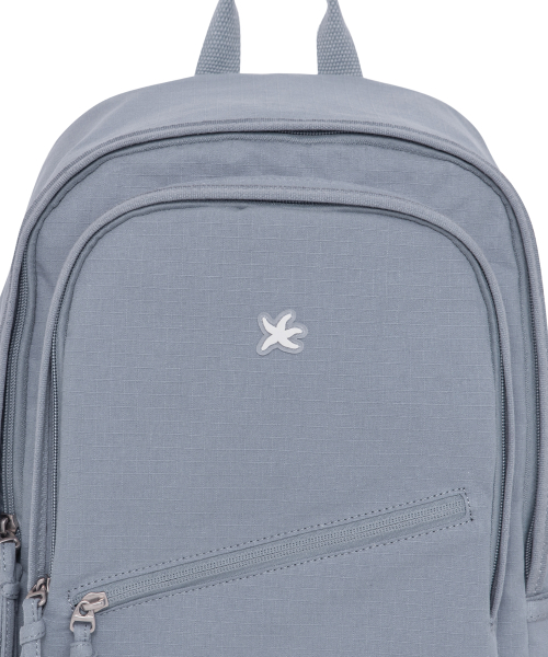 TCM strap layered ripstop backpack (dusty blue)