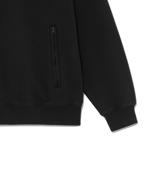 TCM flag sweat jersey zip-up (black)