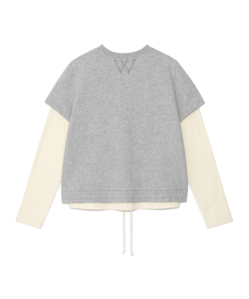 (w) TCM crack string layered long sleeve (grey)
