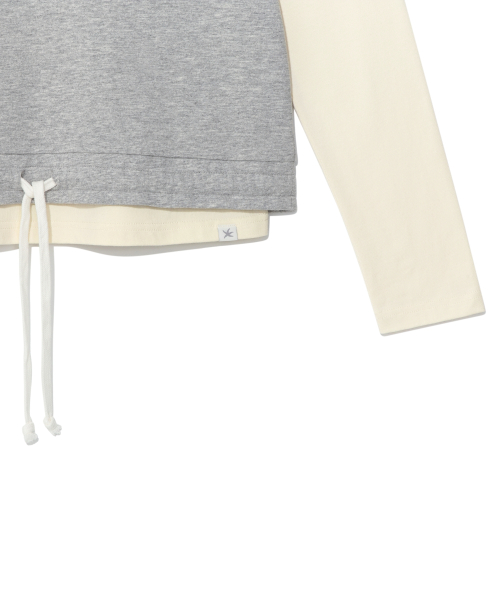 (w) TCM crack string layered long sleeve (grey)