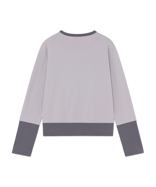 (w) TCM color block line long sleeve (purple)