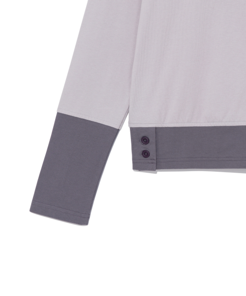 (w) TCM color block line long sleeve (purple)