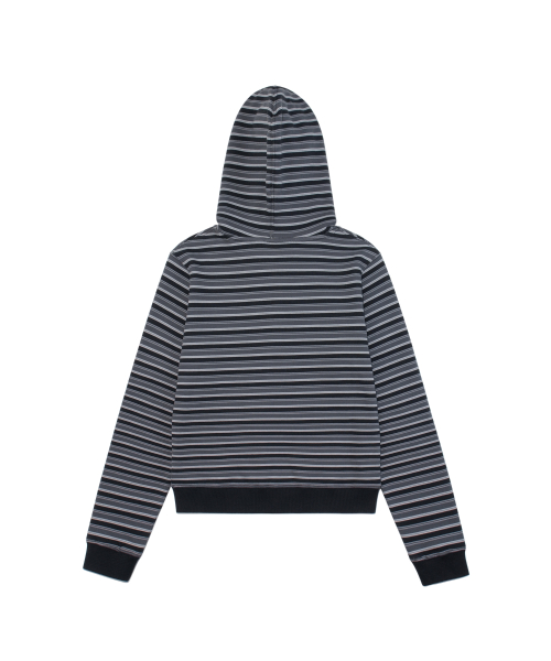 TCM stripe standard hooded zip-up (black)
