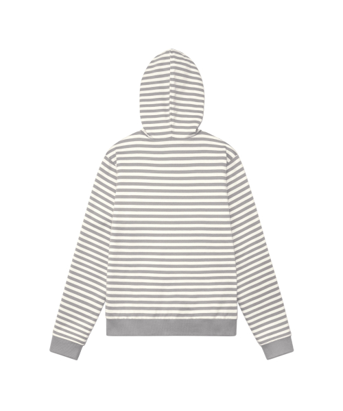 TCM reversible stripe hooded zip-up (beige)