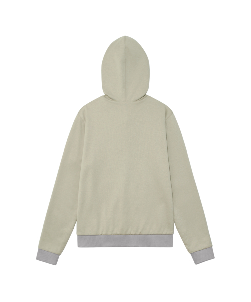 TCM reversible stripe hooded zip-up (beige)