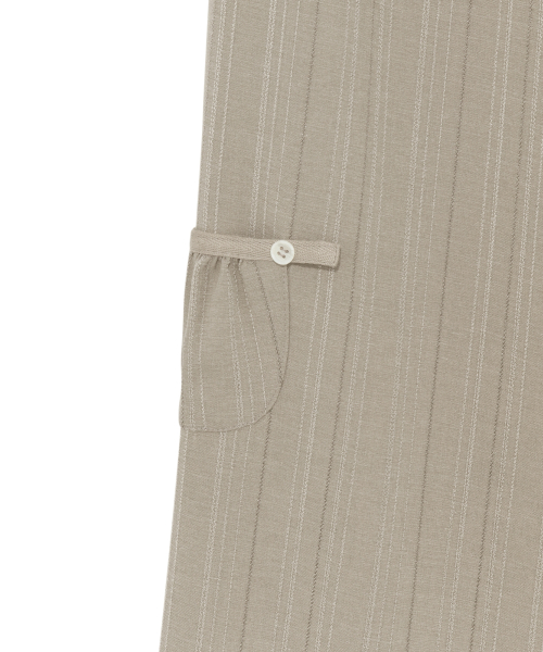 (w) TCM skirt layered button pants (beige)
