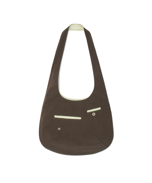 TCM curved pocket cross bag (brown)