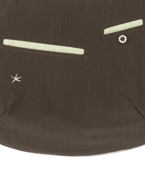 TCM curved pocket cross bag (brown)