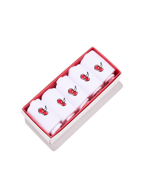 KIRSH BASIC CHERRY POINT SOCKS 5 PACK [WHA]