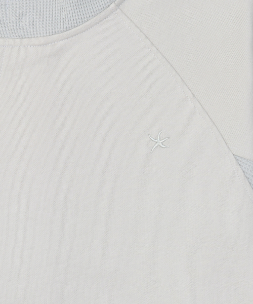 TCM curved button waffle jacket (sky blue)