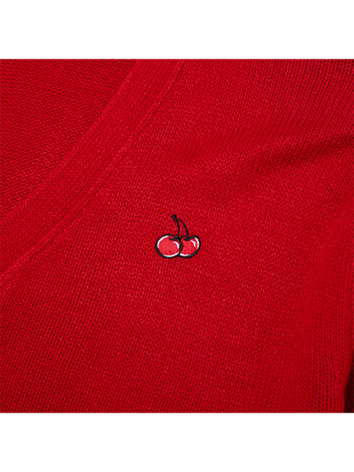 SMALL CHERRY BASIC CARDIGAN [RDA]