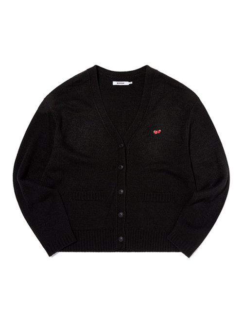 SMALL CHERRY BASIC CARDIGAN [BKA]