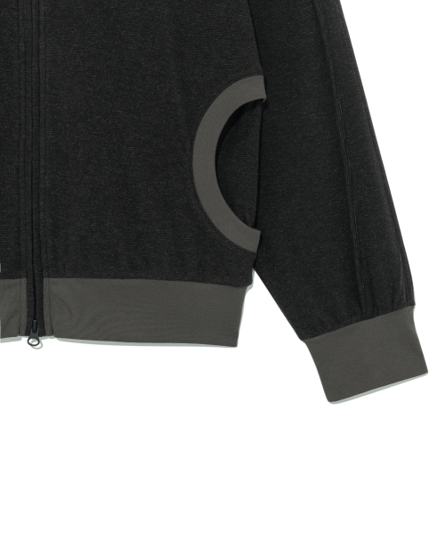 TCM cozy line jersey zip-up (black)