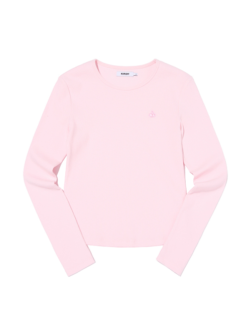 SMALL CHERRY SLIM-FIT RIBBED LONG SLEEVE [PIL]